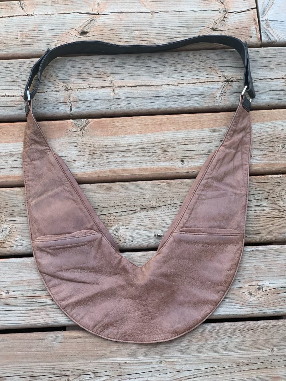 Sash Leather Crossbody Bag Purse Wallet Soft Sling Adjustable Strap Zip Pockets